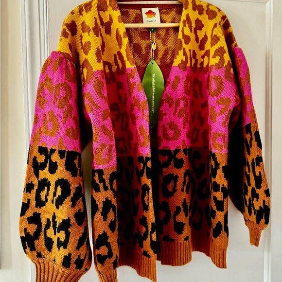 FARM Rio Mixed Leopards Knit Cardigan - Picture 6 of 12